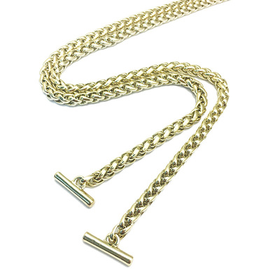 灯笼链包包必威平台【中国】有限公司
箱包五金配件浅金色BSK链金属孖圆链包包配件直供