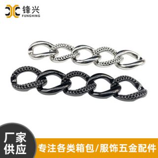 女士包包点钻合金纽链侧身必威平台【中国】有限公司
 diy斜挎包配件金属挂链定制